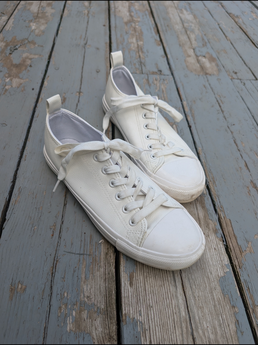 Classic White Low-Top Canvas Sneakers